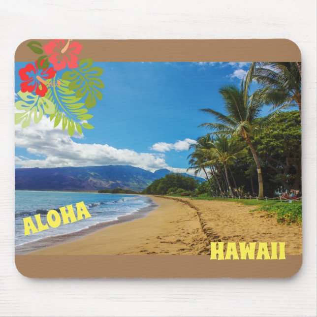 Customize Aloha Hawaii Tropical Mouse Pad (Front)