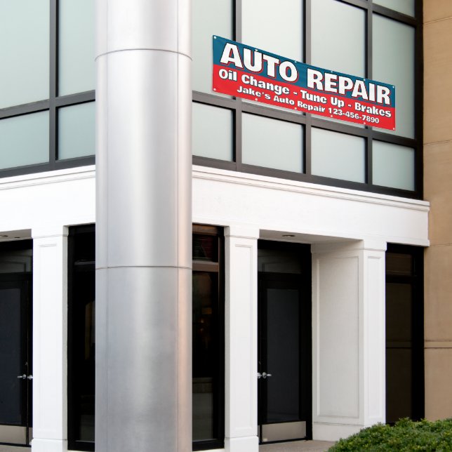 Customize Auto Repair Service Brakes Oil Change Banner (Outside Building)