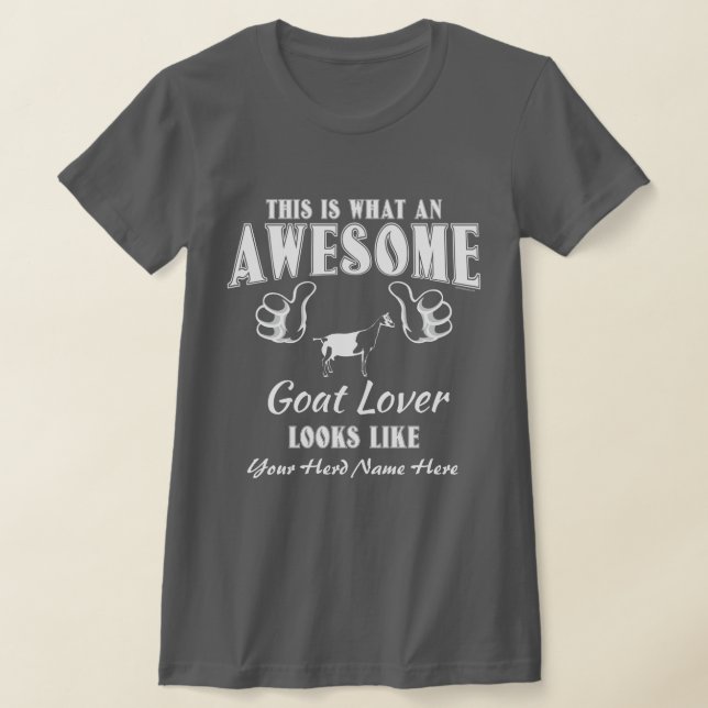 CUSTOMIZE Awesome Goat Lover Alpine Goat T-Shirt (Laydown)