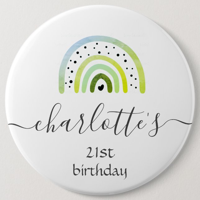 Customize badge - Rainbow Green (Front)