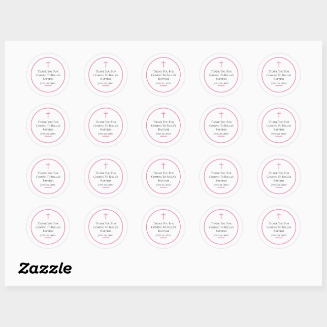 Customize baptism Sticker  (Sheet)