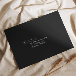 Customize Black and White Wedding  Envelope
