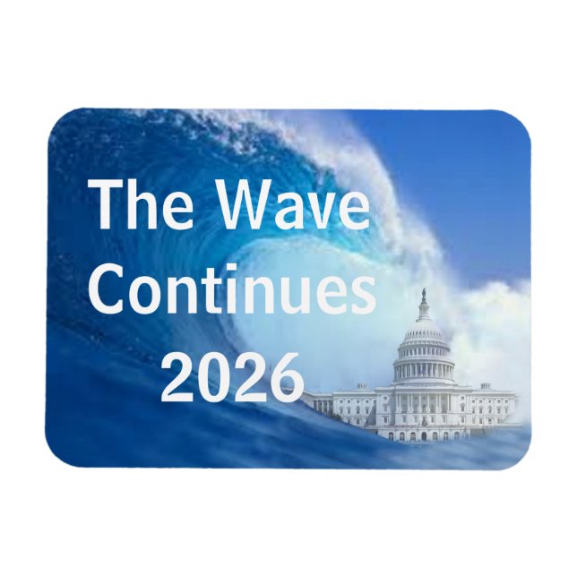 Customize Blue Wave Election 2026 Magnet (Horizontal)