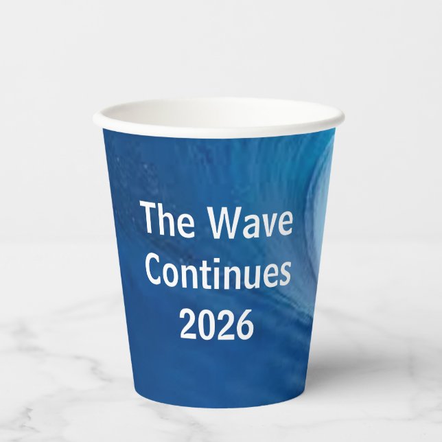 Customize Blue Wave Election 2026 Paper Cups (Front)
