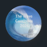 Customize Blue Wave Election 2026 Paper Plate<br><div class="desc">A mighty blue wave washed up on American politics beginning with the midterm elections of 2018. The midterms of 2026 are even more important with the need for Democrats to regain control of the Senate and House of Representatives to reign-in the excesses of the White House for the remaining presidential...</div>