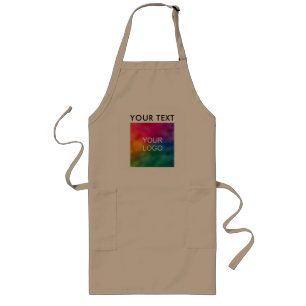 Customize Business Company Logo Add Text Name Long Apron