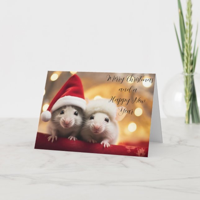 Customize Christmas Card - Mice  (Front)
