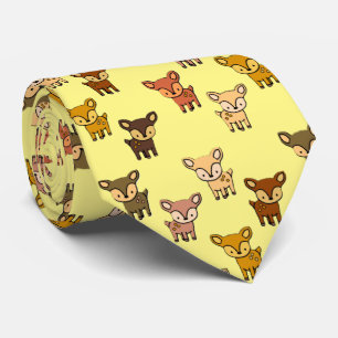 Customize colored deer pattern tie