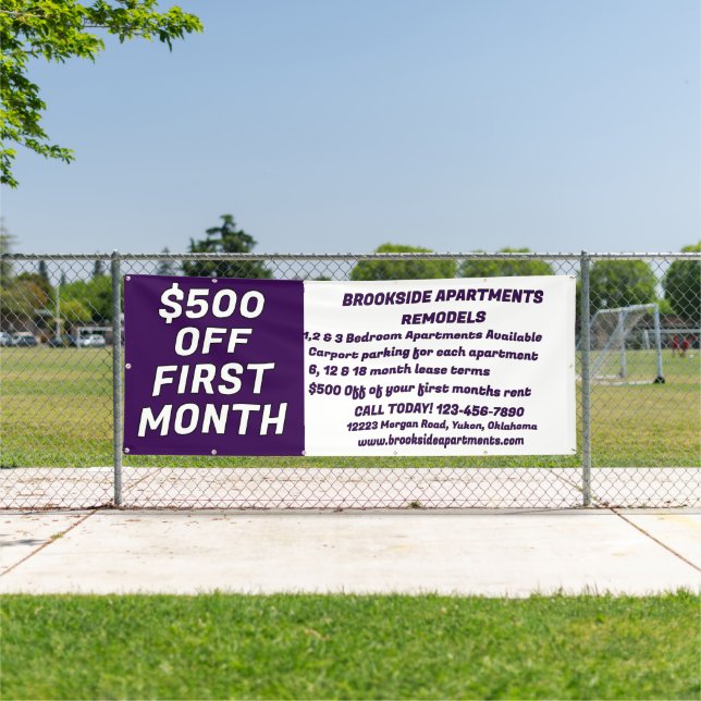 Customize Detailed Apartments For Rent $500 Off Fi Banner (Insitu)