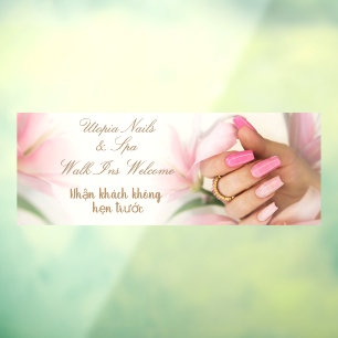 Customize English Vietnamese Nail Salon Walk Ins 