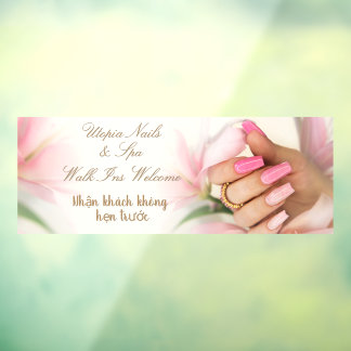 Customize English Vietnamese Nail Salon Walk Ins 
