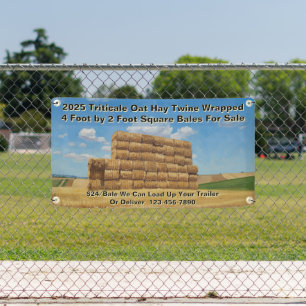 Customize Farm Square Bale Hay For Sale Banner