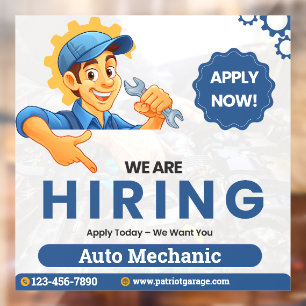 Customize Generic Now Hiring Auto Mechanic