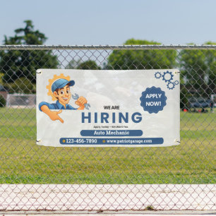 Customize Generic Now Hiring Auto Mechanic Banner