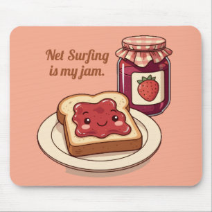 [Customize] is my jam - cute jam and toast cartoon Mouse Pad