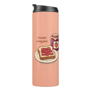 [Customize] is my jam - cute jam and toast cartoon Thermal Tumbler