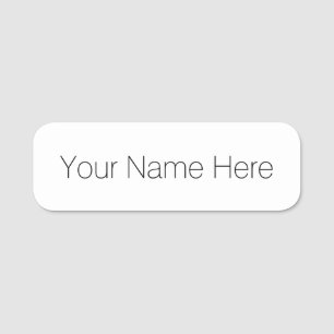 Customize It! Name Tag