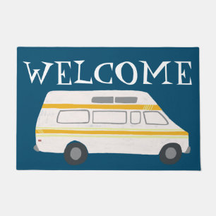 Customize it! WELCOME Camper Vintage Vanlife RV Doormat