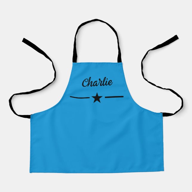 Customize Kids Apron Blue (Front)