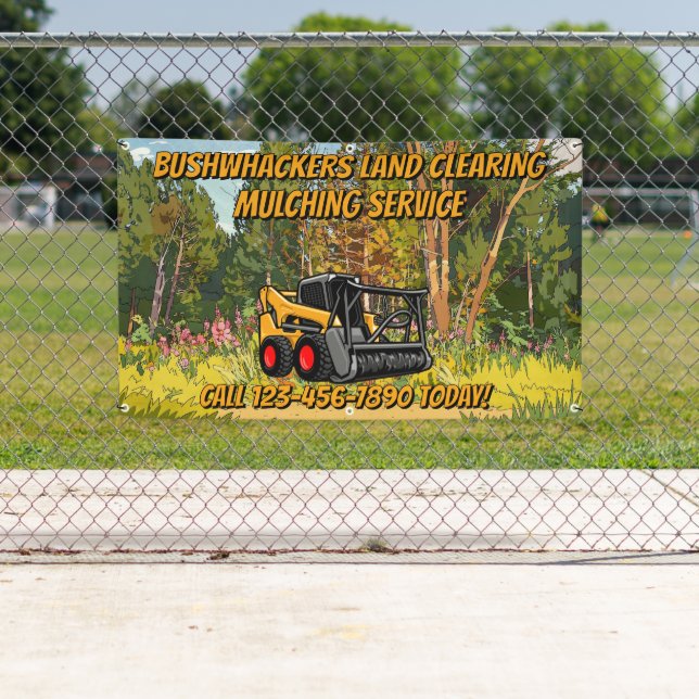 Customize Land Clearing Mulching Service Business  Banner (Insitu)