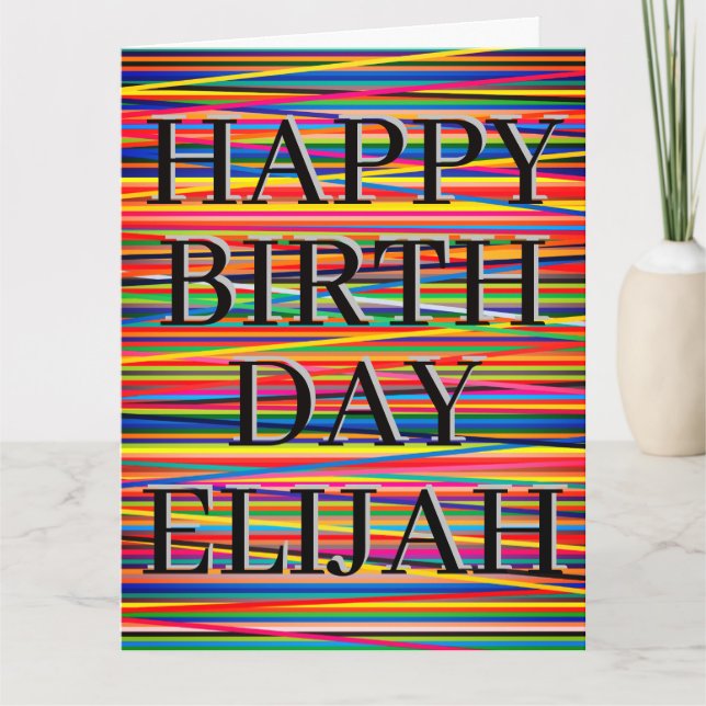Customize Large Birthday Card - Elastic Bands (Front)