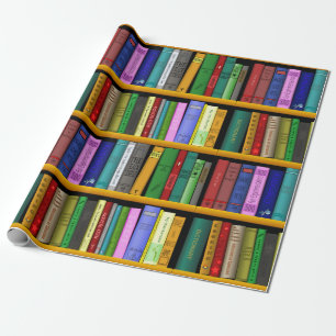 Customize Library Design Wrapping Paper