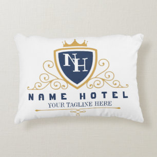 Customize Luxury hotel business company LOGO Decorative Cushion