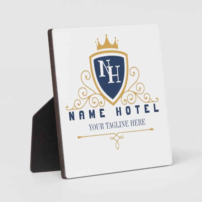 Customize Luxury hotel business company LOGO Plaque (Front)