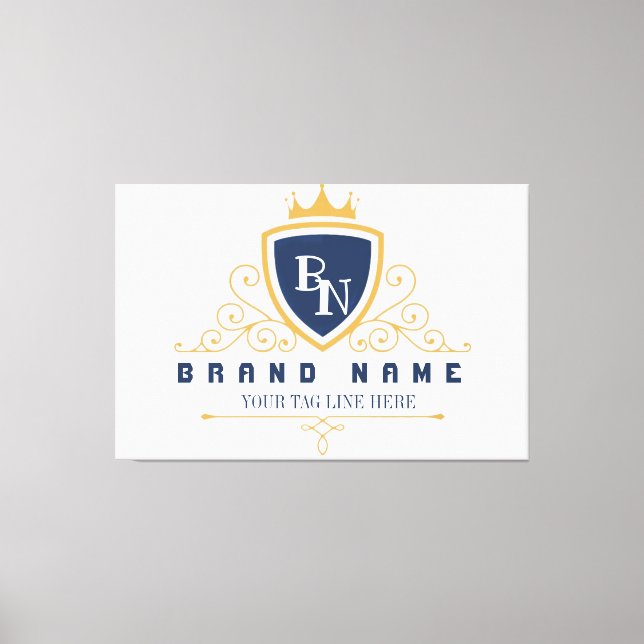 Customize Luxury hotel business or restaurant logo Canvas Print (Front)