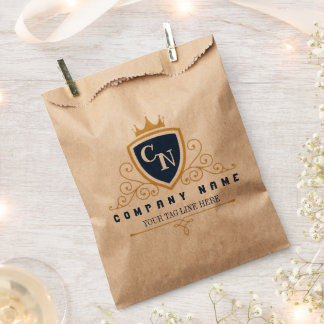 Customize Luxury hotel business or restaurant logo Favour Bags