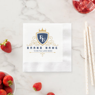 Customize Luxury hotel business or restaurant logo Napkin