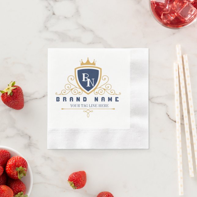Customize Luxury hotel business or restaurant logo Napkin (Insitu)