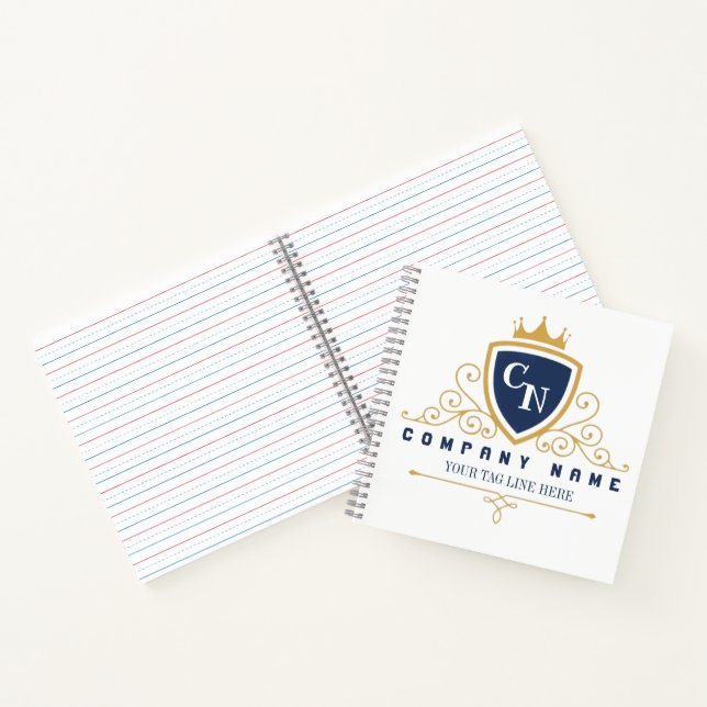 Customize Luxury hotel business or restaurant logo Notebook (Inside)