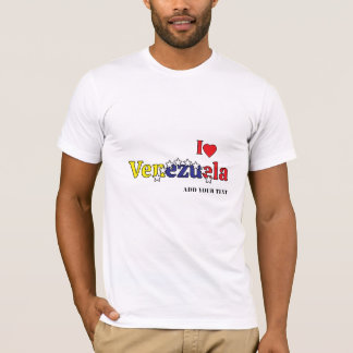 customize men's Venezuelan t-shirt love flag cool