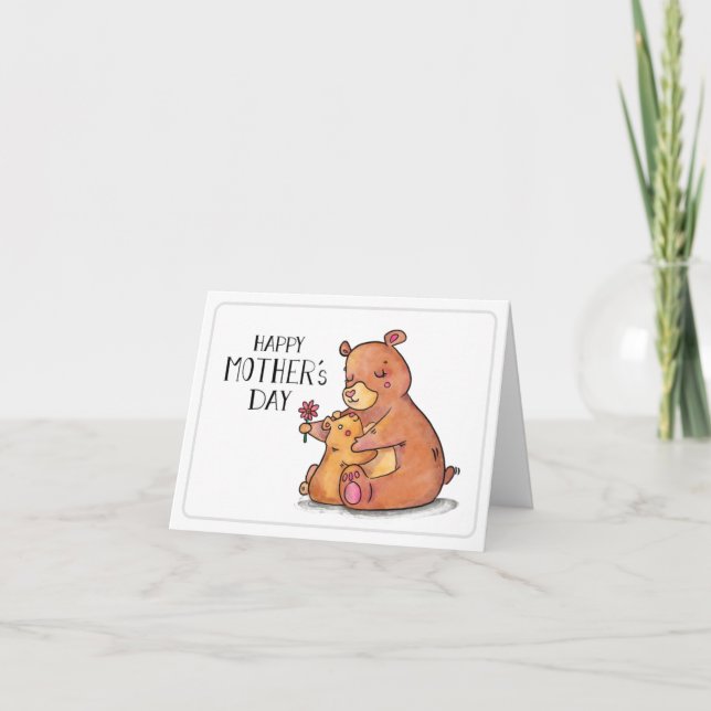Customize Mother's Day Card - Bear Hugs (Front)