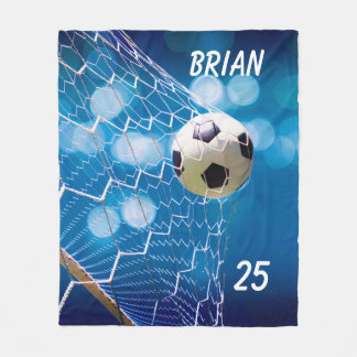 Customize Name And Number Soccer Goal Blanket