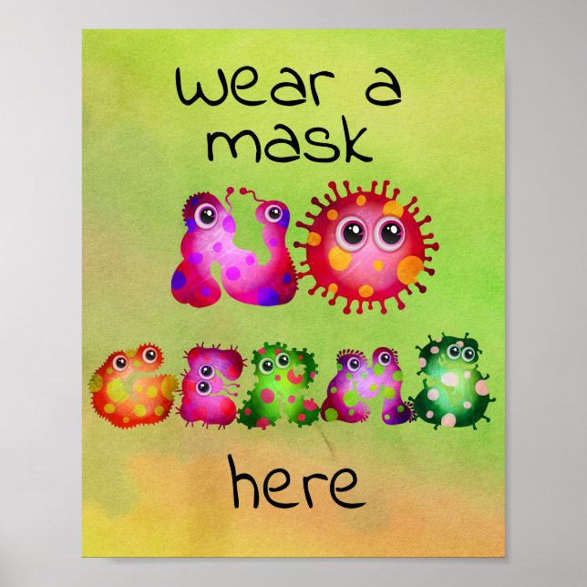 Customize no germs poster (Front)