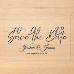 Customize  Personalized Save the Date Acrylic Invitations<br><div class="desc">Announce your special day with a beautiful customizable save the date design made to share your wedding date in a stylish and memorable way. Perfect for couples looking for a personalized wedding announcement, this design offers a clean and timeless look that can be tailored to match your celebration. A lovely...</div>