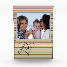 Customize Photo Block- Love Font Heart
