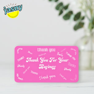 CUSTOMIZE pink "Thank You" Insert/ Business Card