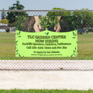 Customize Plant Nursery Garden Center Now Hiring Banner