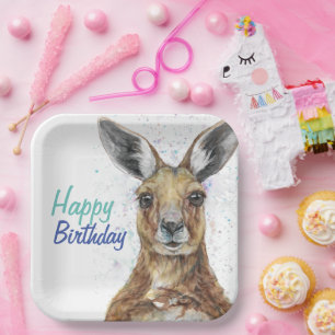 Customize Plate with Joe the Kangaroo