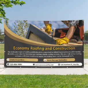 Customize Roofing Service Business Detailed 2 Banner