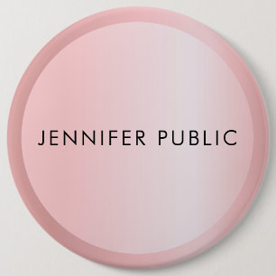 Customize Rose Gold Monogram Elegant Template 6 Cm Round Badge