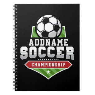 Customize Soccer ADD TEXT Varsity Team Player  Notebook