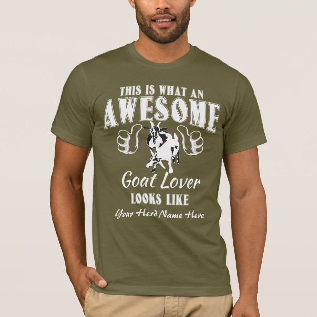 CUSTOMIZE THIS Awesome Goat Lover Pygmy Goat T-Shirt (Front)