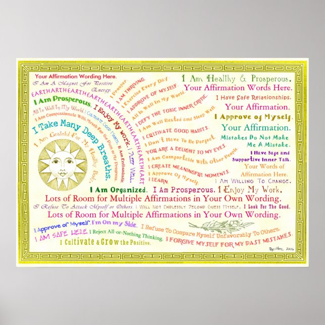 Customize this Sunrise Affirmation Poster (Front)