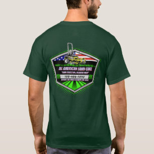 Customize USA Flag Patriotic Lawn Care Service T-Shirt