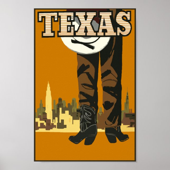 Customize Vintage Texas Poster (Front)