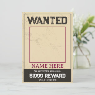 Customize Wanted Poster Blank Template Editor